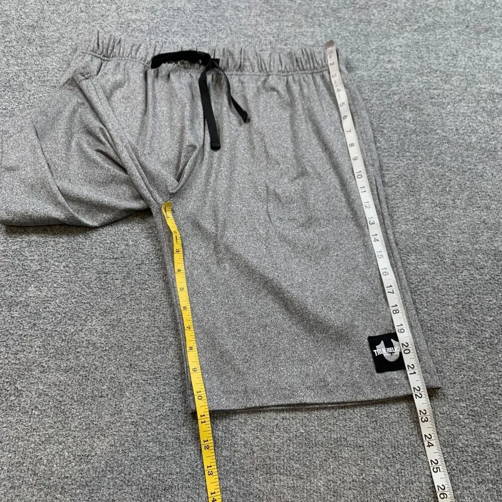 True Religion Shorts Mens M Medium Gray Loungewear Relax Drawstring Stretch